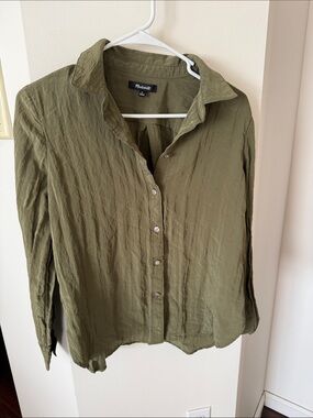 Madewell Olive Green Button-Down Shirt